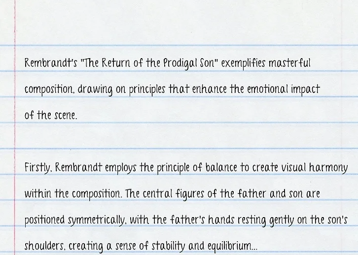 Discuss How the Work Uses Principles of Composition
