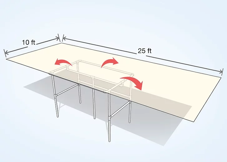 Cover the Booth with Plastic Sheeting