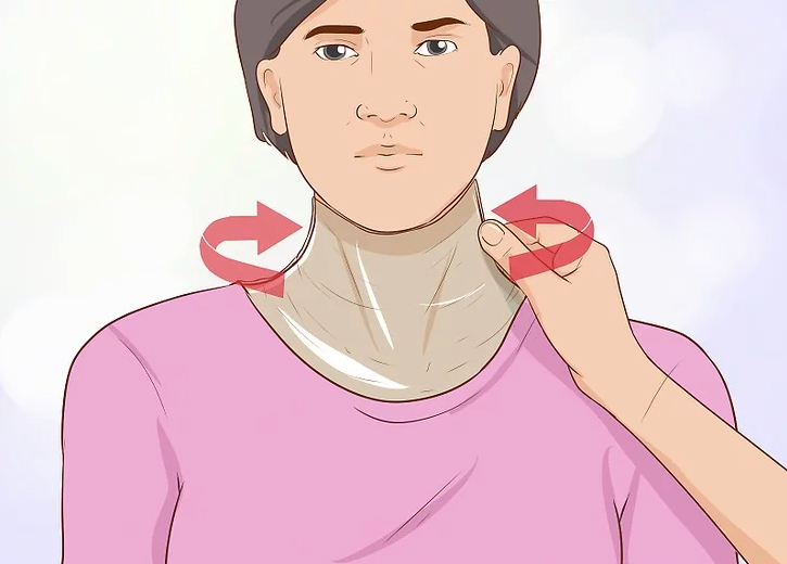 Cover your neck and collar area with plastic wrap