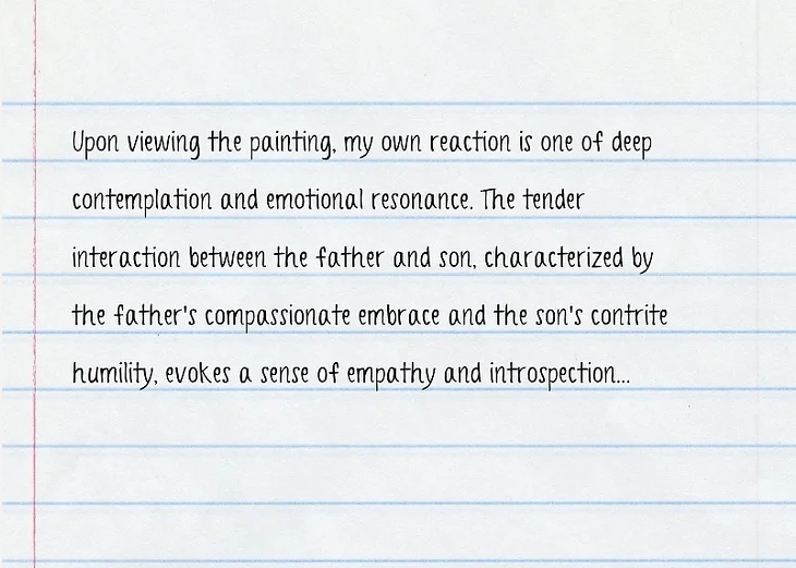 Describe Your Own Reaction to the Work