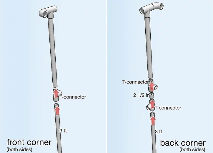 Build the Corner Posts with T Connectors