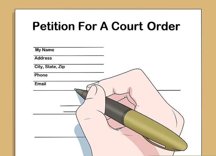 Draft a petition for a court order.