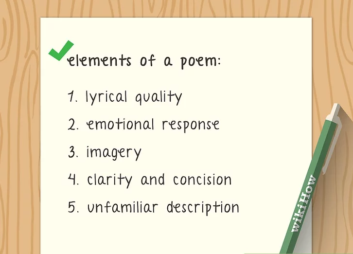 Work on the elements of a poem