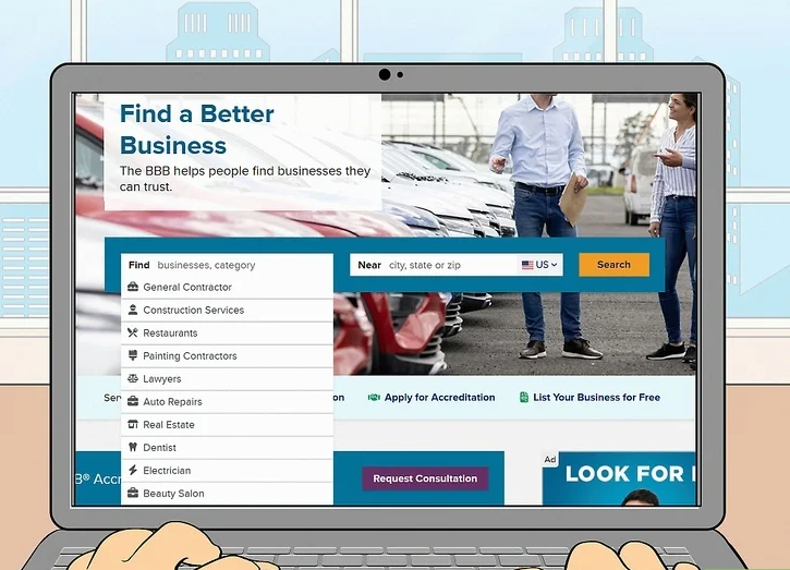 Click “Search” and Navigate to the Business Profile Page