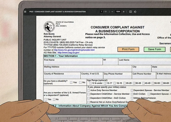 Filing a Complaint with the AG's Office