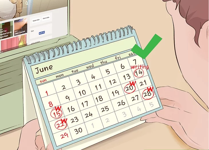 Make time to write and stay on schedule