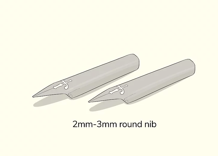Opt for a 2mm–3mm Round Nib