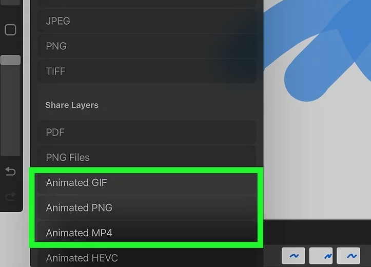 Choose your export format