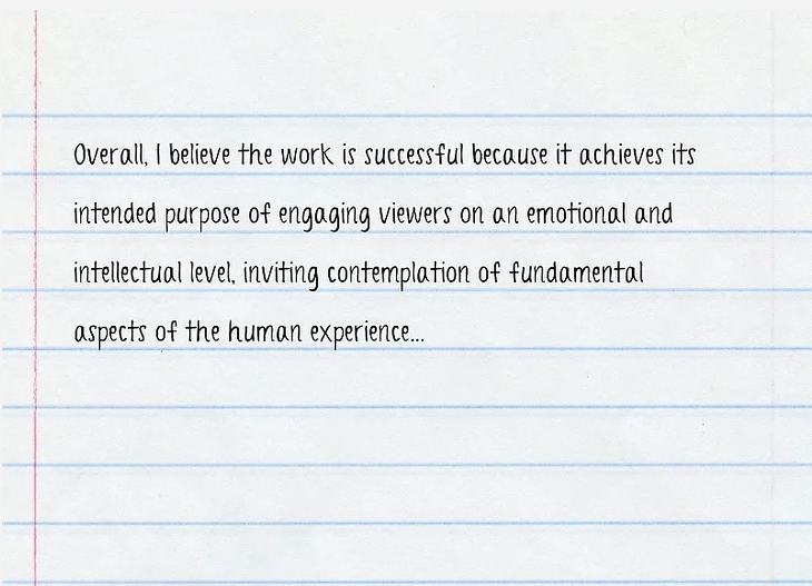 Summarize Why the Work Is Successful or Unsuccessfu