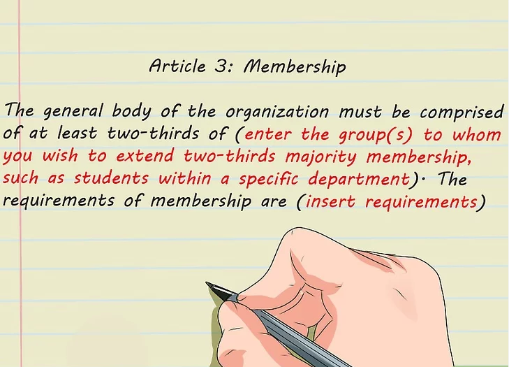 Provide clear rules on membership.