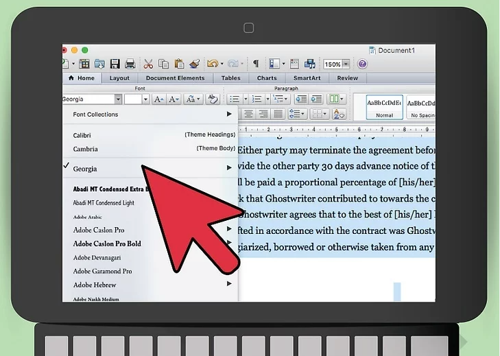 Format the document