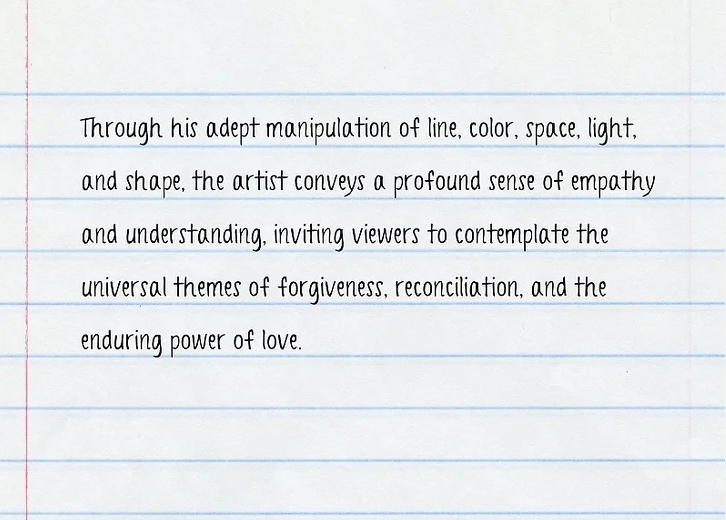 Examine how line is used throughout the piece