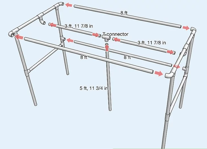 Connect the Sides with the Longer Poles