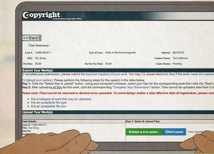 Send deposit copies of your work
