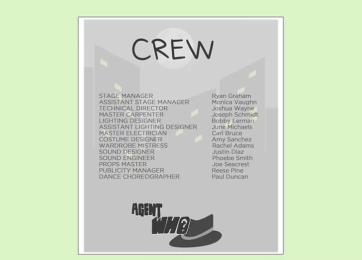 Add a Page Crediting the Crew