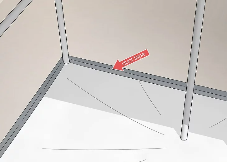 Secure the Plastic Sheeting on the Inside