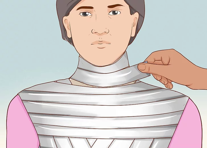 Add tape around the neck area