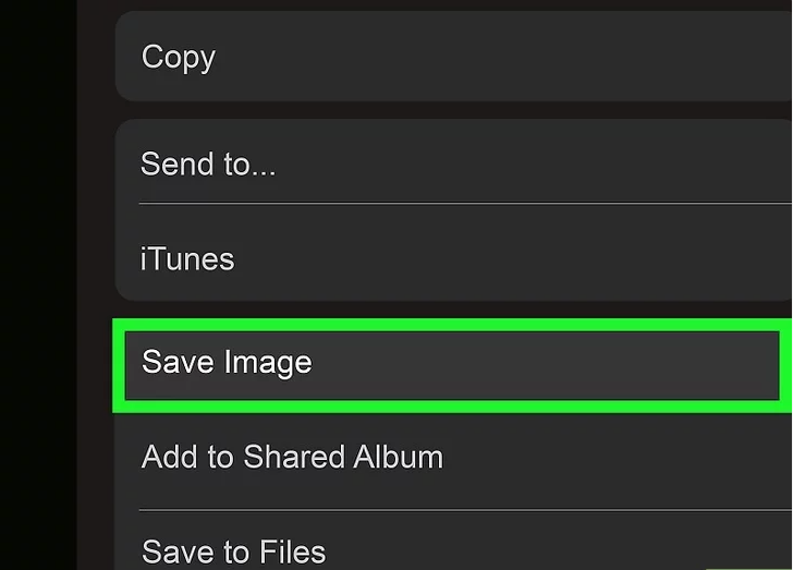 Tap Save Image