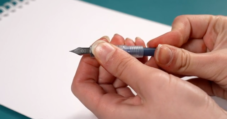 Load the Fountain Pen with an Ink Cartridge