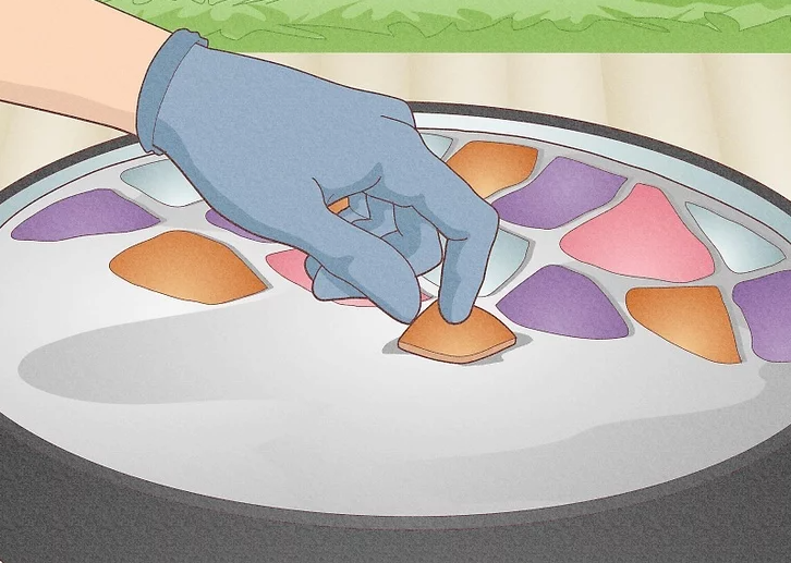 Press Your Mosaics Into the Concrete