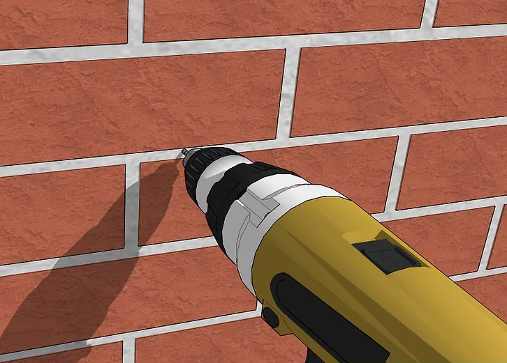 Drive the Drill Bit into Each Mark