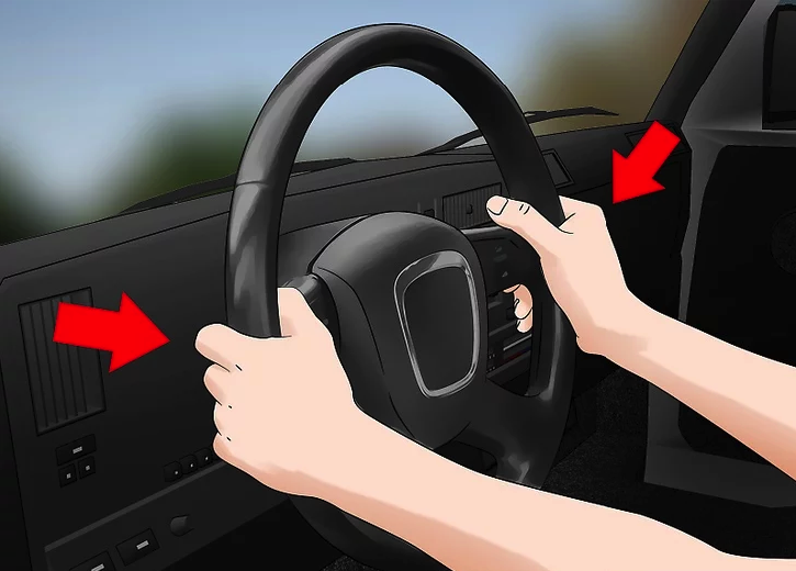 Step 1: Drive with 2 Hands Firmly on the Wheel