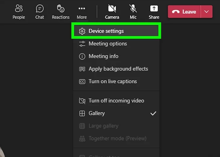 Open Your Audio Device Settings in Microsoft Teams