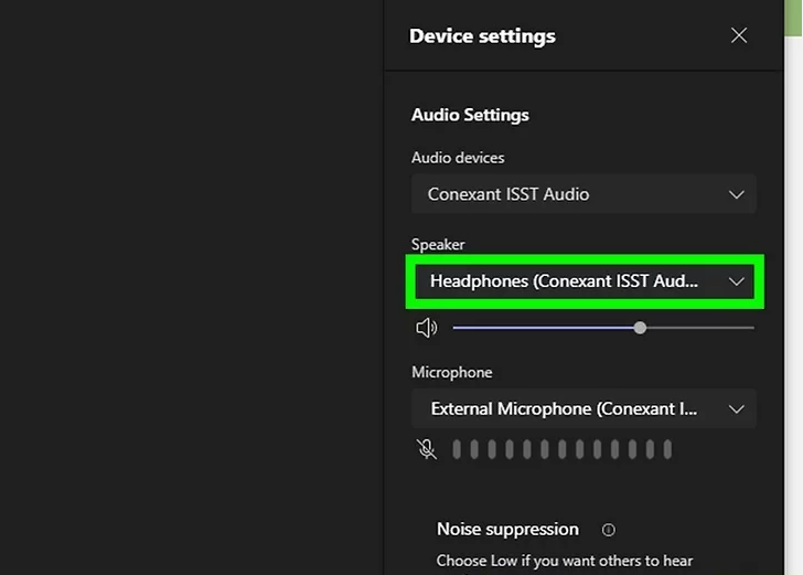 Select the Correct Speaker, Microphone, and Camera