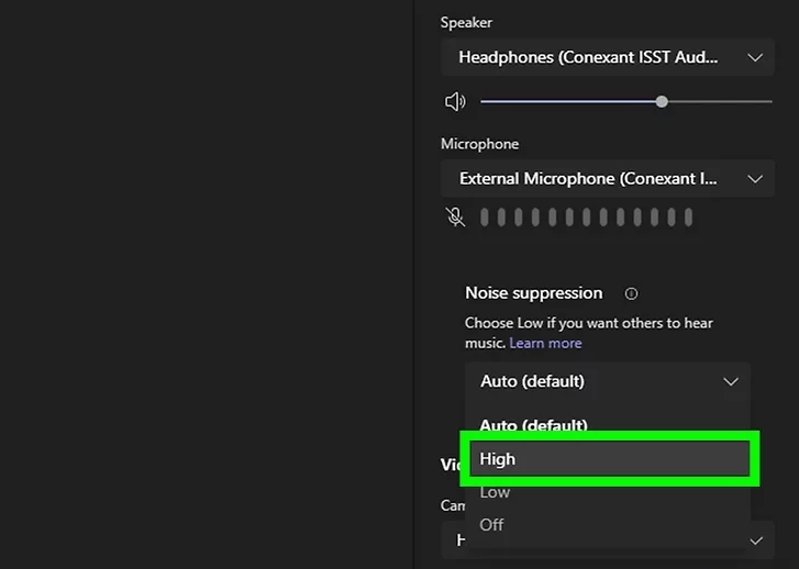 Adjust Noise Suppression