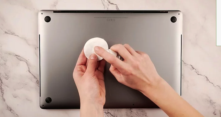 Step 6: Remove Sticky Residue with Rubbing Alcohol