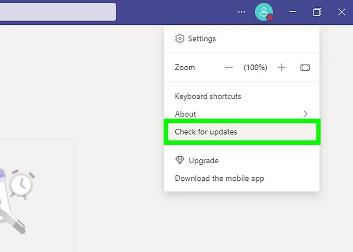 Check for a Teams Update