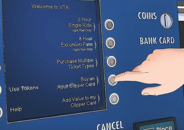 Step 2: Buy a Clipper Card from a Vending Machine