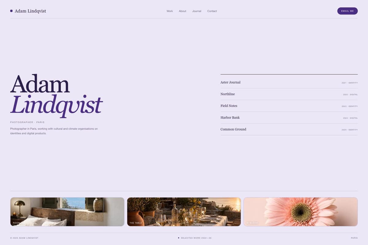 Adam Lindqvist — full page preview