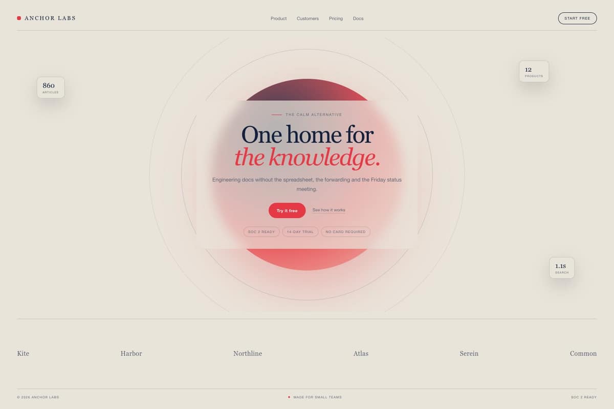 Anchor Labs — full page preview