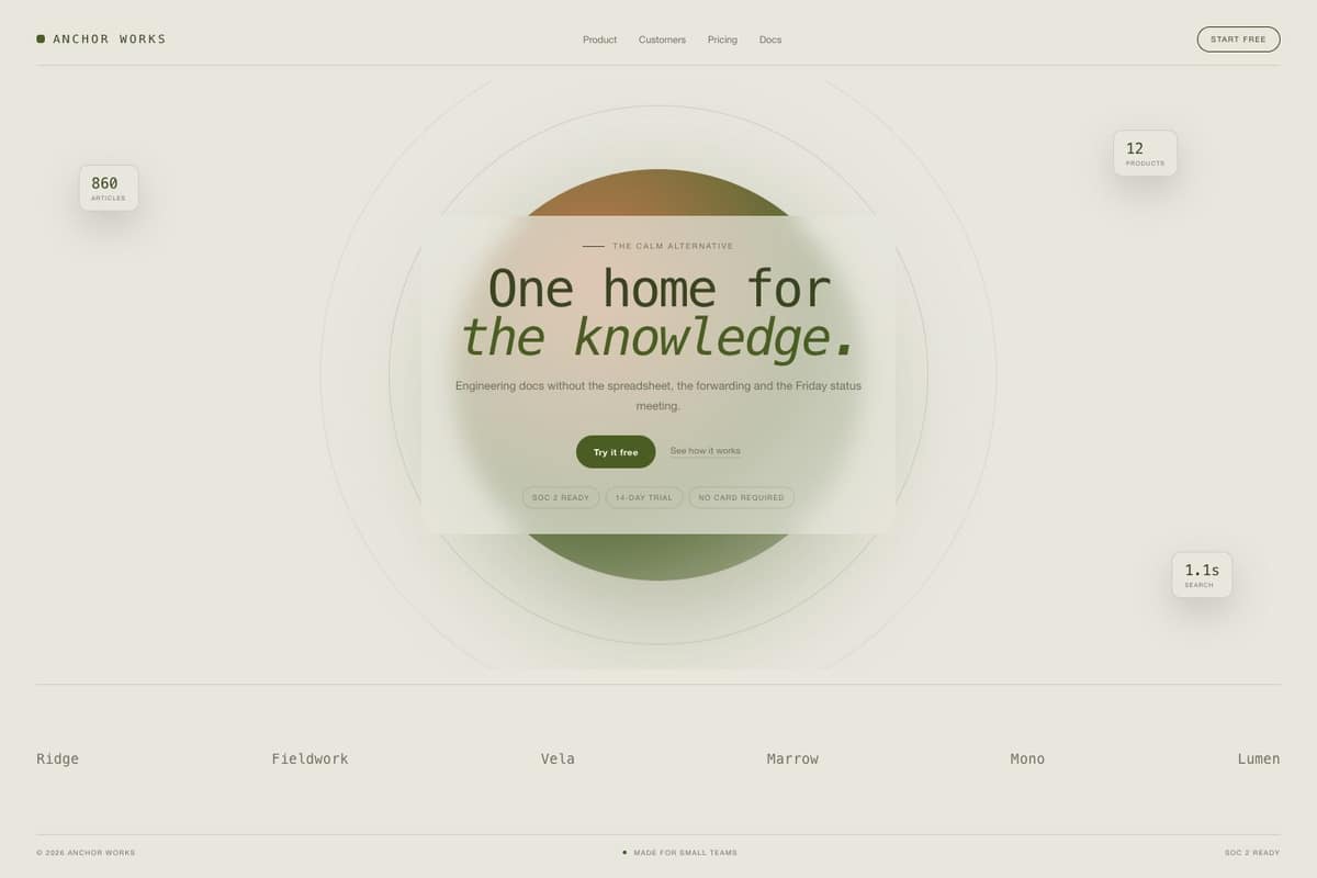 Anchor Works — full page preview