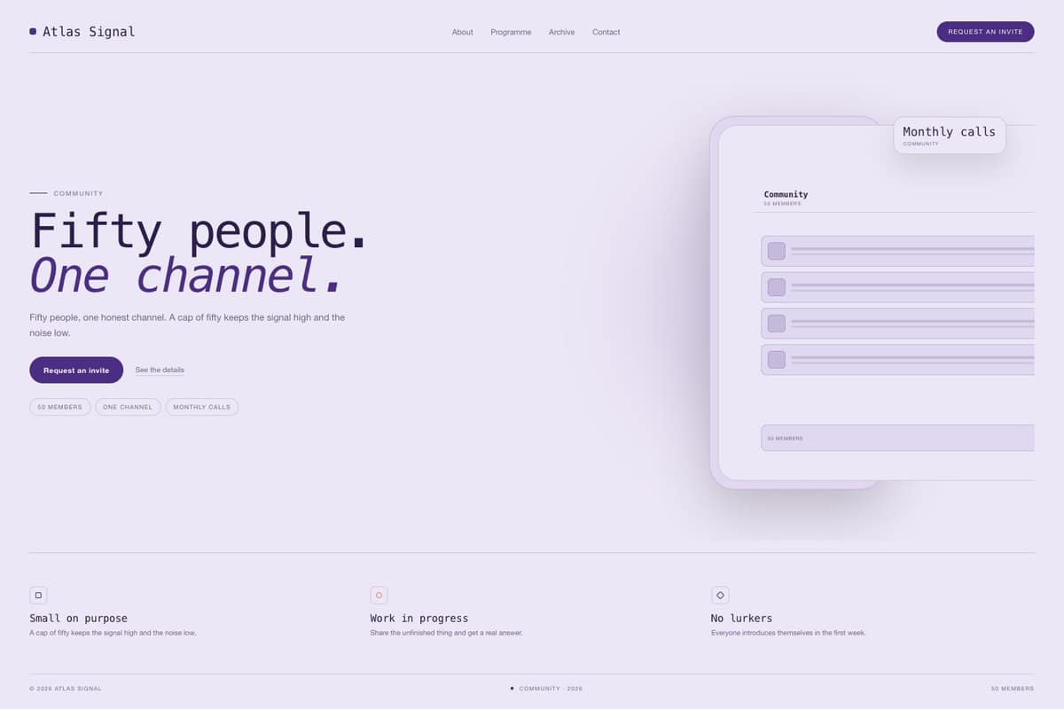 Atlas Signal — full page preview