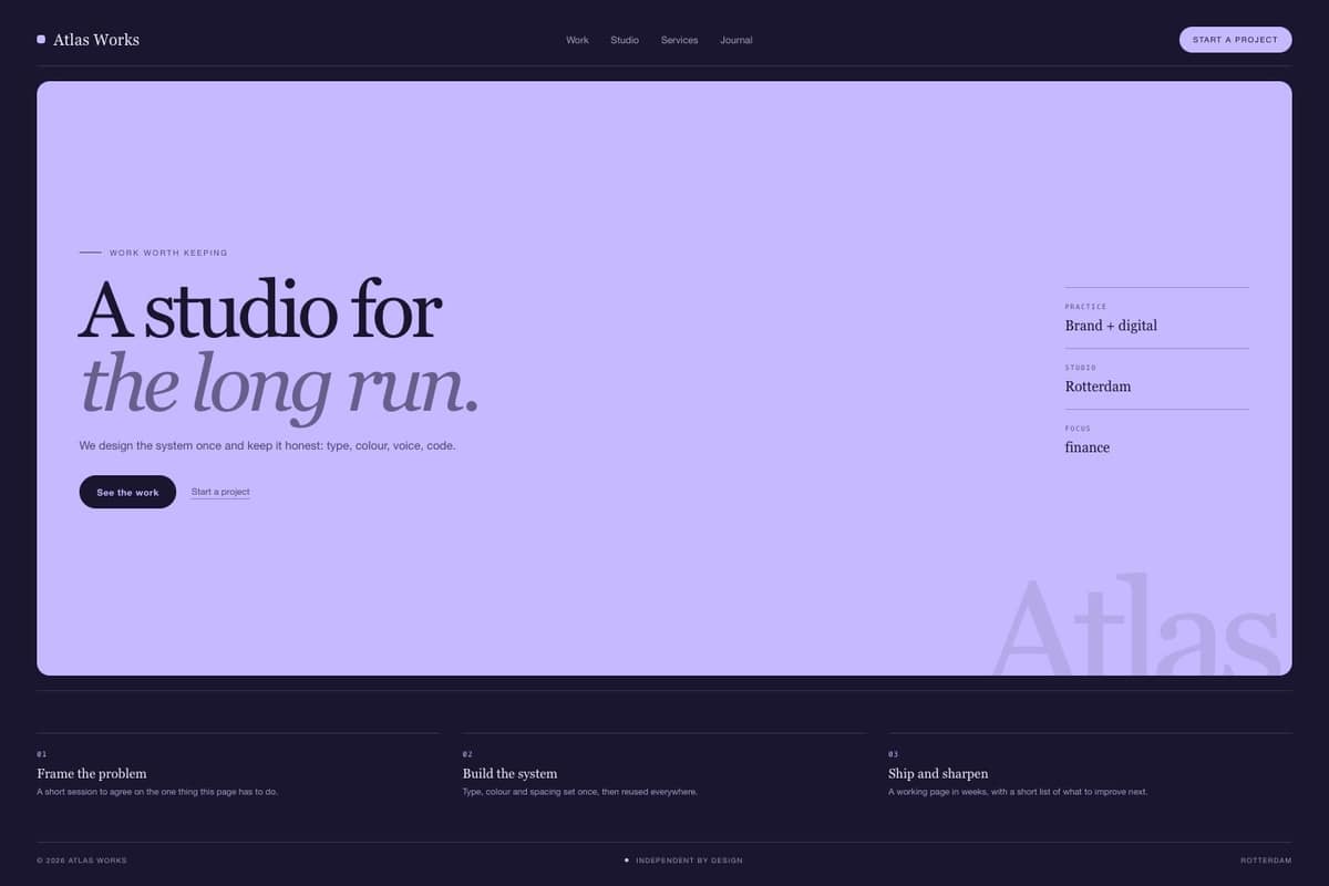 Atlas Works — full page preview