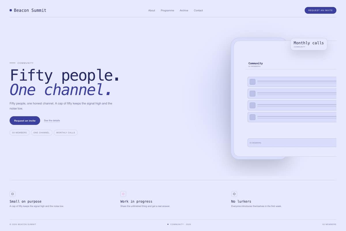 Beacon Summit — full page preview