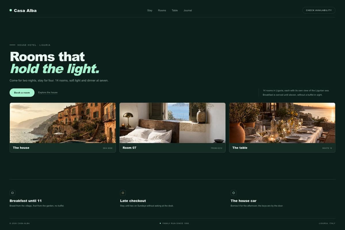 Casa Alba — full page preview