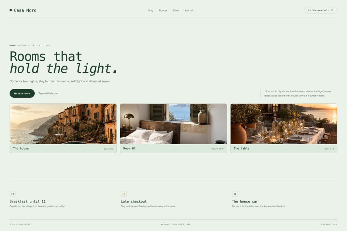 Casa Nord — full page preview