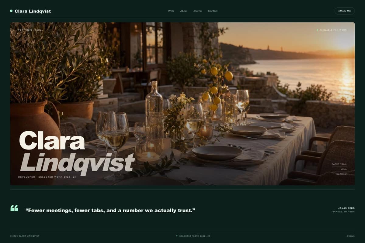 Clara Lindqvist — full page preview