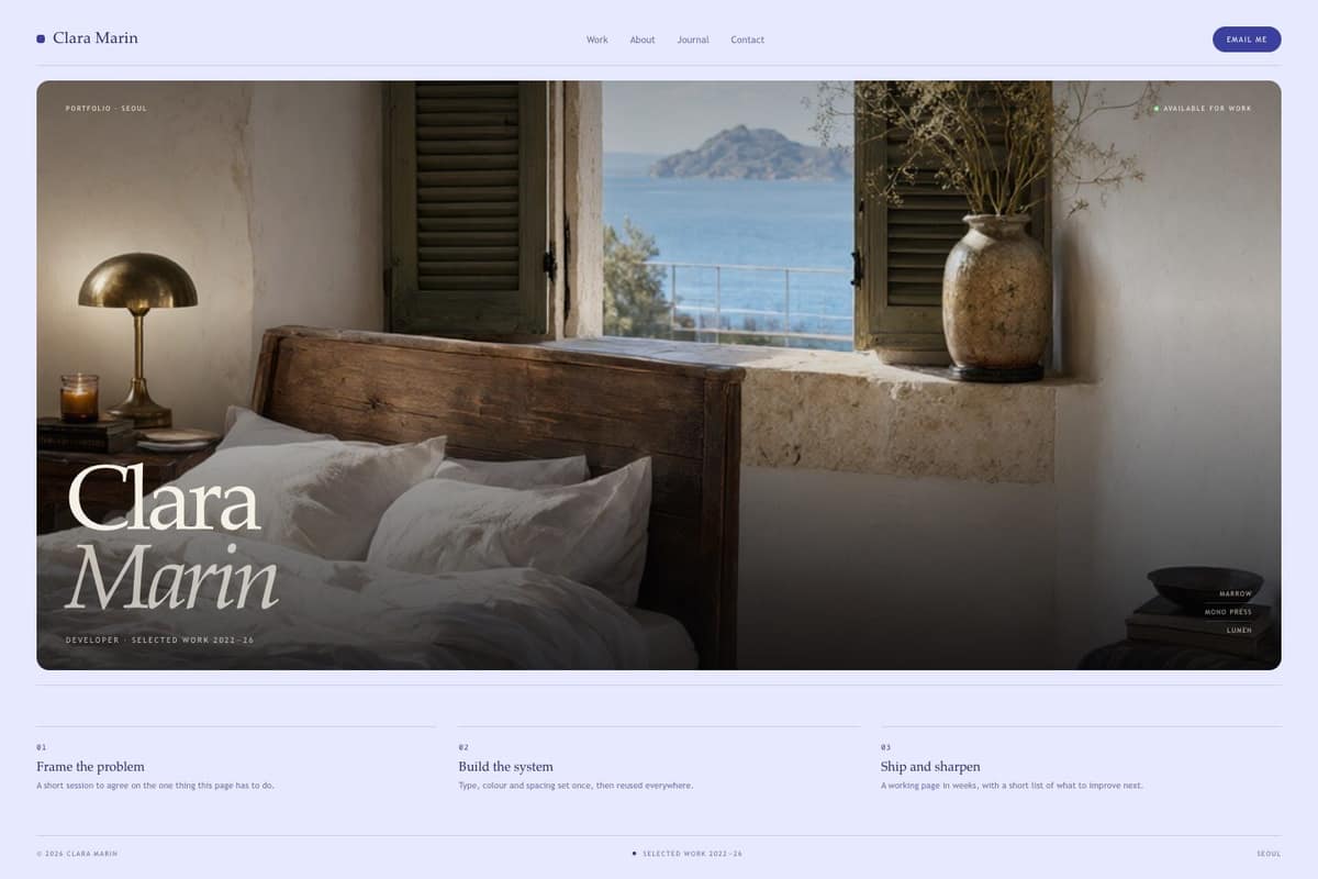 Clara Marin — full page preview