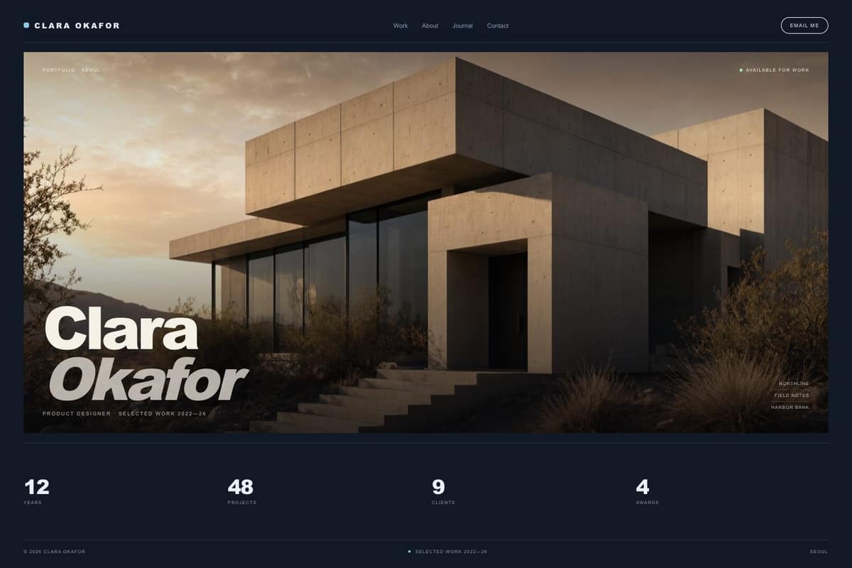Clara Okafor — full page preview