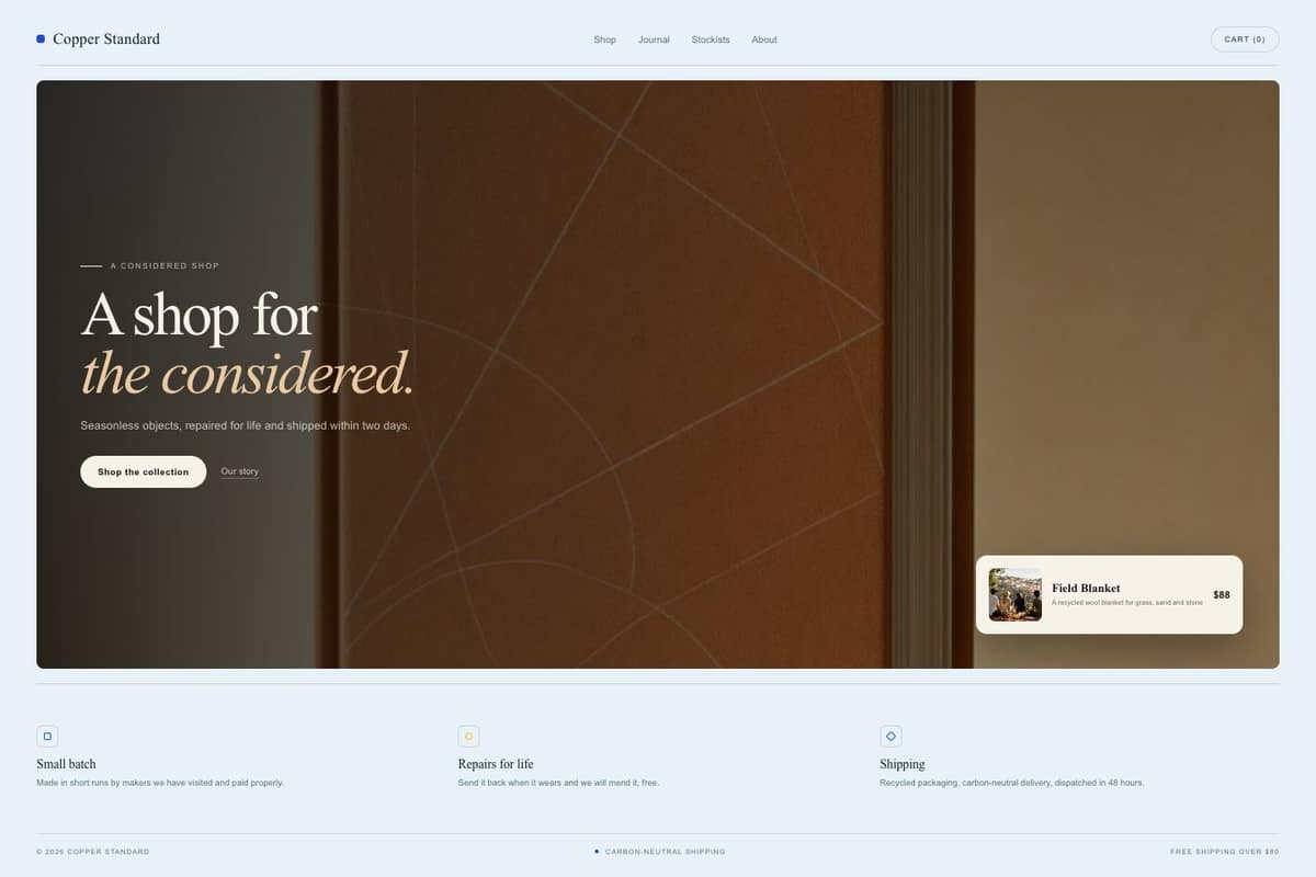 Copper Standard — full page preview