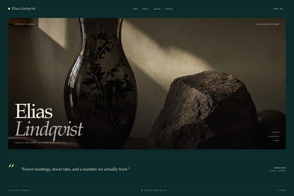 Elias Lindqvist — full page preview