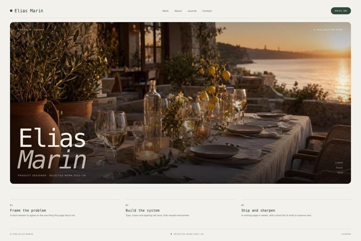 Elias Marin — full page preview