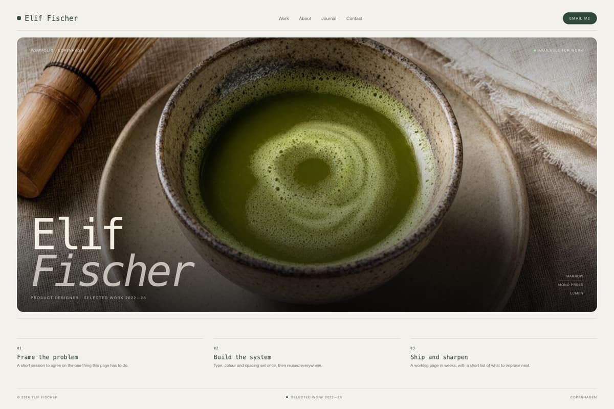 Elif Fischer — full page preview