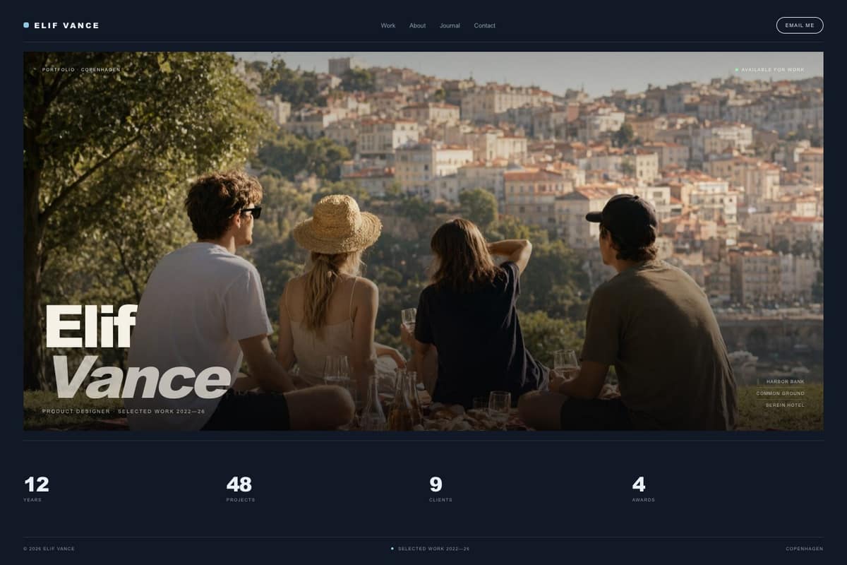 Elif Vance — full page preview