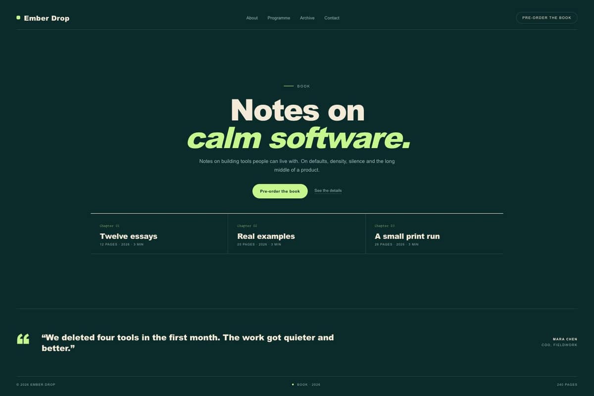 Ember Drop — full page preview