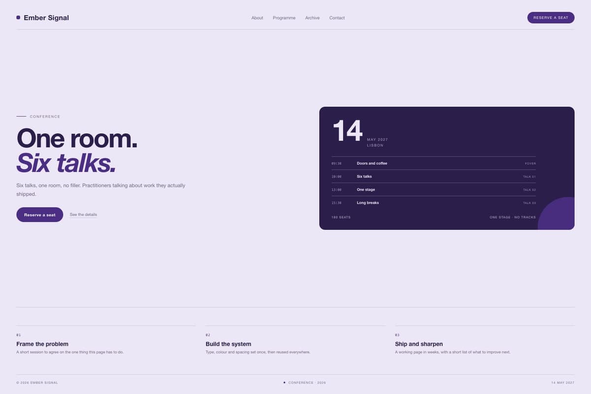 Ember Signal — full page preview